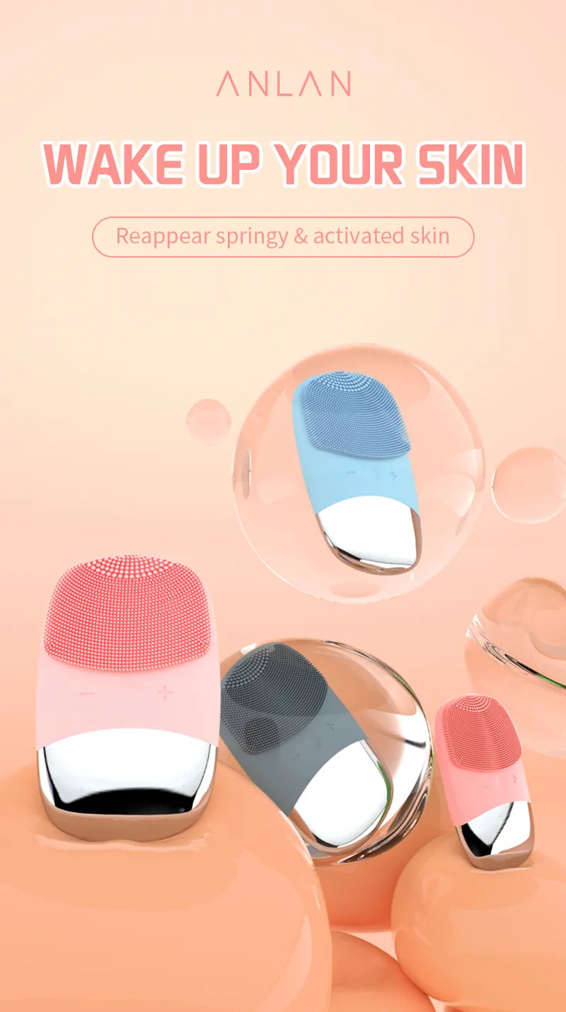 Facial Cleansing Brush in use