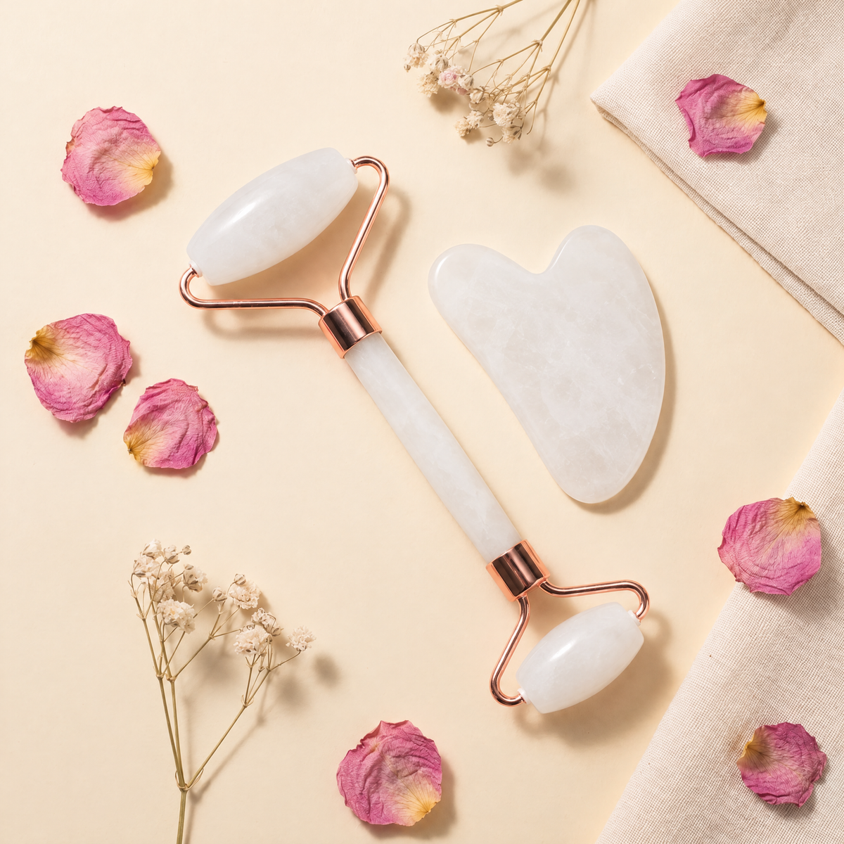 Gua Sha Facial Sculpting Stone in White