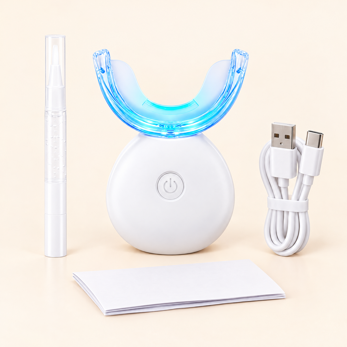 LED Teeth Whitening Kit - White