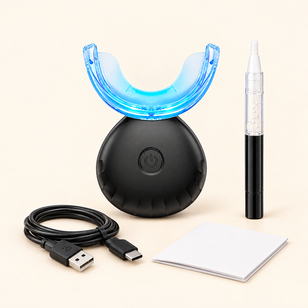 LED Teeth Whitening Kit - Black
